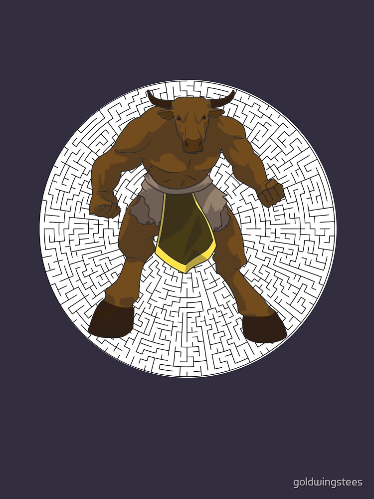 "Minotaur in front of a Maze" Tshirt by goldwingstees Redbubble