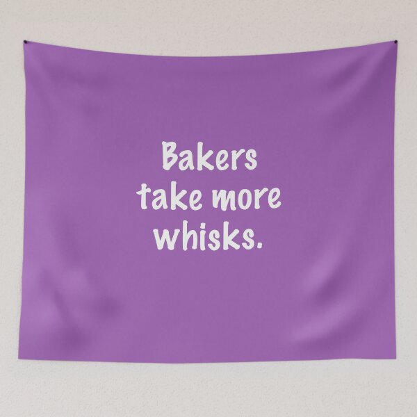Item preview, Bakers Take More Whisks on Dusty Purple designed and sold by Whoopsidoodle.