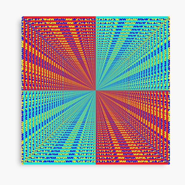 Rhombus, Squares, Op art, short for optical art, is a style of visual art that uses optical illusions Canvas Print