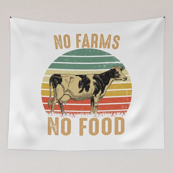 Item preview, No Farms No Food Vintage Farming Gift For Farmers designed and sold by mlemmlem22.