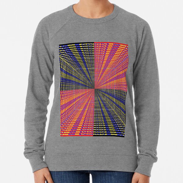 Rhombus, Squares, Op art, short for optical art, is a style of visual art that uses optical illusions Lightweight Sweatshirt