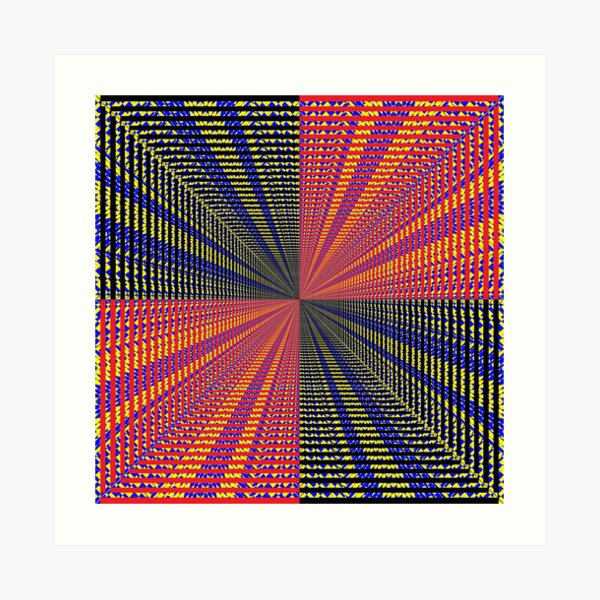 Rhombus, Squares, Op art, short for optical art, is a style of visual art that uses optical illusions Art Print