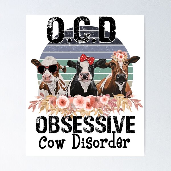 Item preview, Vintage OCD Obsessive Cow Disorder T-shirt Yes I Do Have OCD Funny Heifer Retro Shirt Gift Idea designed and sold by mlemmlem22.
