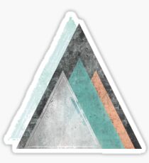 Aqua and Coral Mountains Sticker