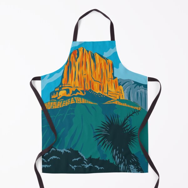 Aperçu de l'œuvre Parc national des montagnes de Guadalupe avec El Capitan Peak Texas United States WPA Poster Art couleur créée et vendue par patrimonio.