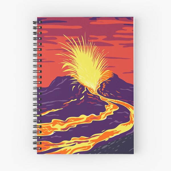Item preview, Hawaii Volcanoes National Park with active KIlauea volcano United States WPA Poster Art Color designed and sold by patrimonio.