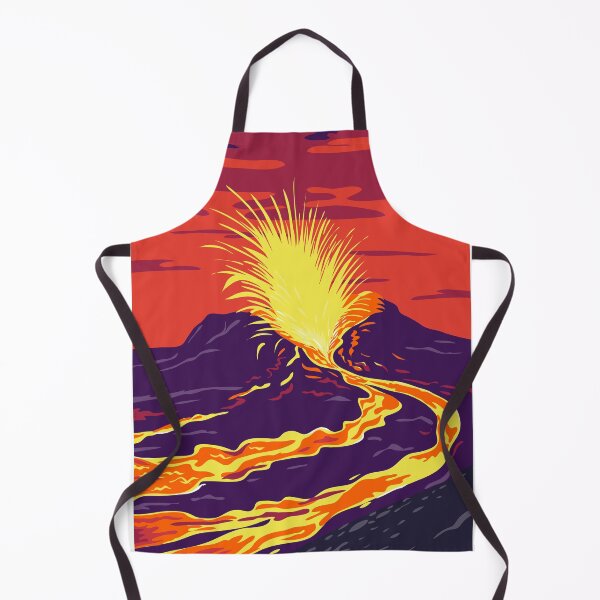 Item preview, Hawaii Volcanoes National Park with active KIlauea volcano United States WPA Poster Art Color designed and sold by patrimonio.