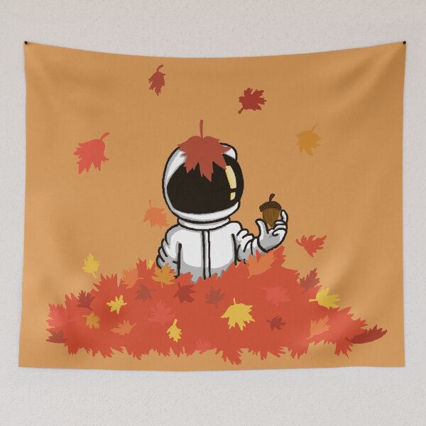 Item preview, Autumnal Spaceman Leaf Pile designed and sold by TaylorBosworth.