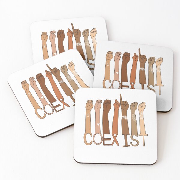 Item preview, Coexist Diversity ASL American Sign Language Design designed and sold by kawaiisplatter.