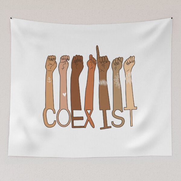 Item preview, Coexist Diversity ASL American Sign Language Design designed and sold by kawaiisplatter.