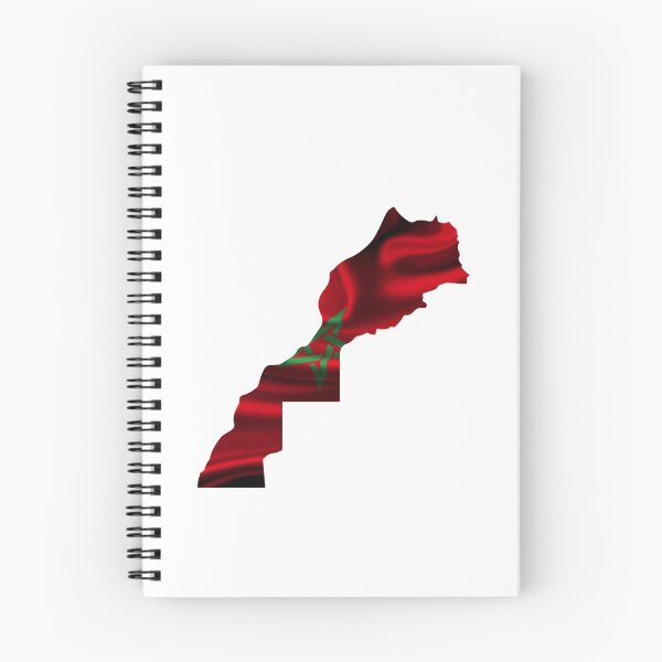 Item preview, MOROCCO MAP ON FLAG STYLISH DESIGN designed and sold by ArabCorner.