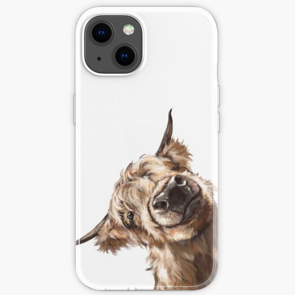 Sneaky Highland Cow iPhone Soft Case