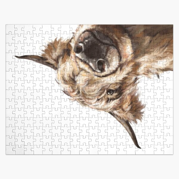 Sneaky Highland Cow Jigsaw Puzzle