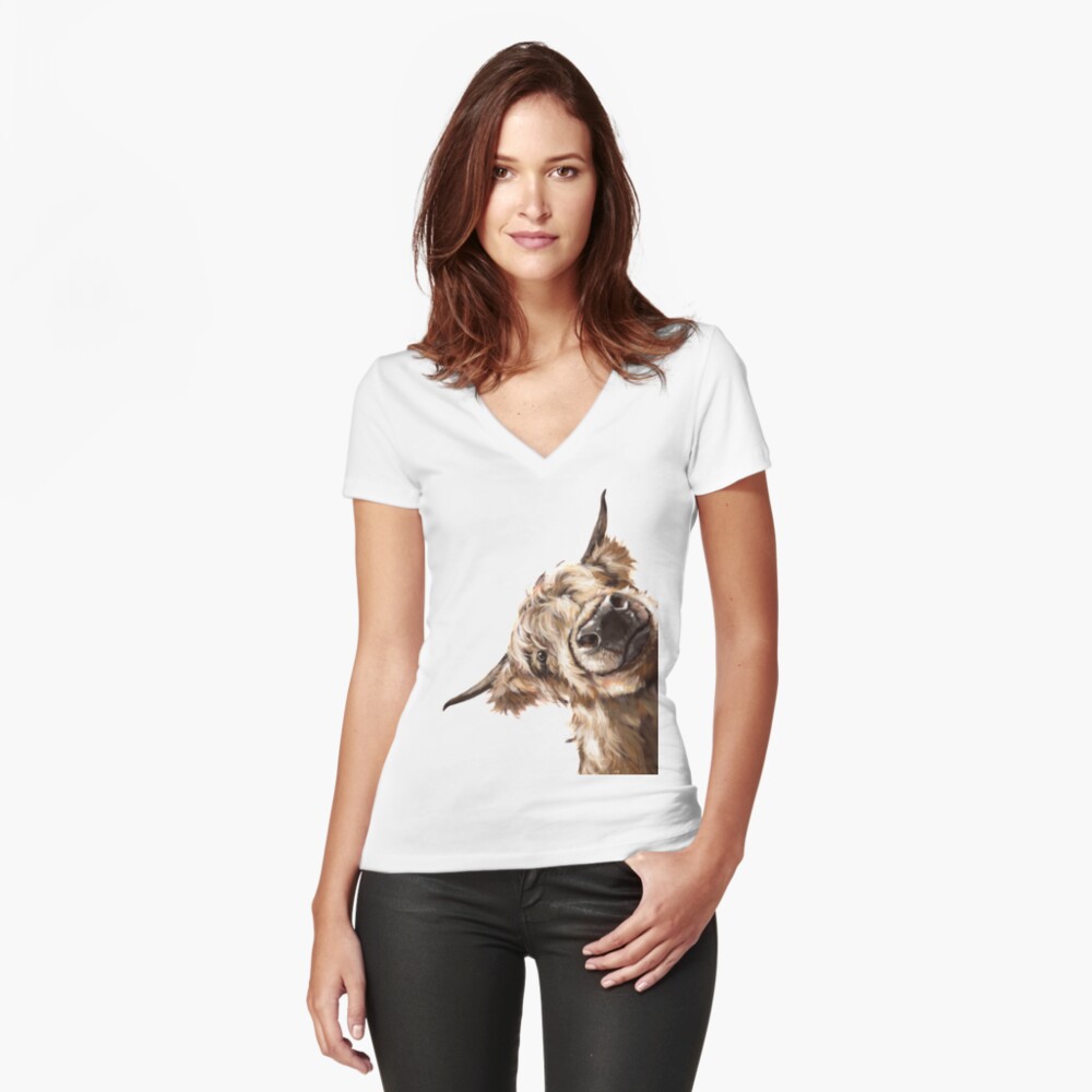Item preview, Fitted V-Neck T-Shirt designed and sold by bignosework.