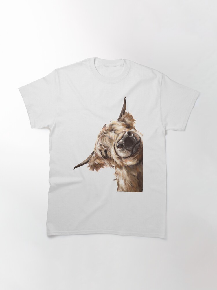 Thumbnail 3 of 7, Classic T-Shirt, Sneaky Highland Cow designed and sold by bignosework.