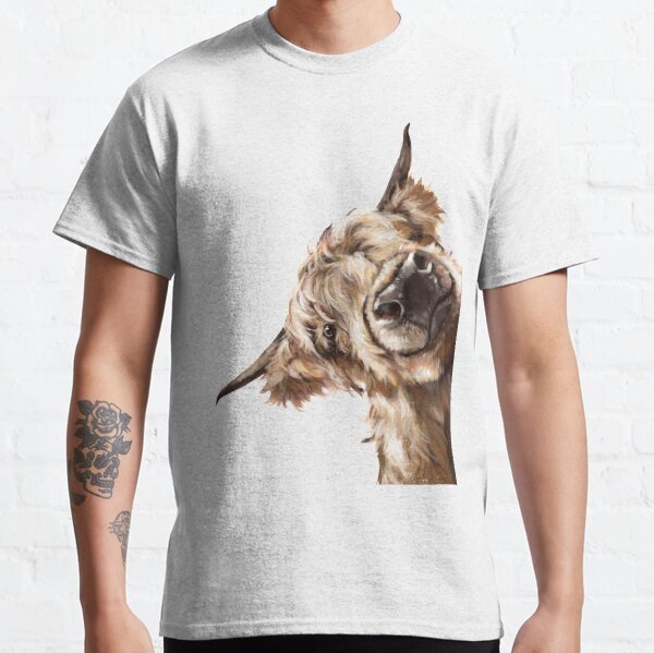 Sneaky Highland Cow Classic T-Shirt