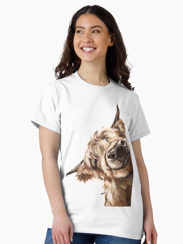 Thumbnail 2 of 7, Classic T-Shirt, Sneaky Highland Cow designed and sold by bignosework.