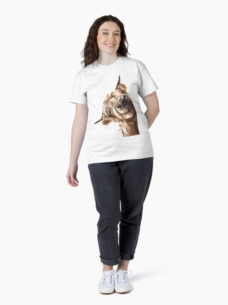 Thumbnail 4 of 7, Classic T-Shirt, Sneaky Highland Cow designed and sold by bignosework.