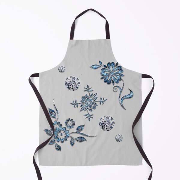 Item preview, Faux Diamonds and Jewels - Blue 3D Flower Effect Pattern designed and sold by WOW TeesAndThings.