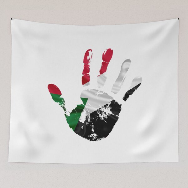 Item preview, SUDAN FLAG HANDPRINT STYLISH DESIGN designed and sold by ArabCorner.