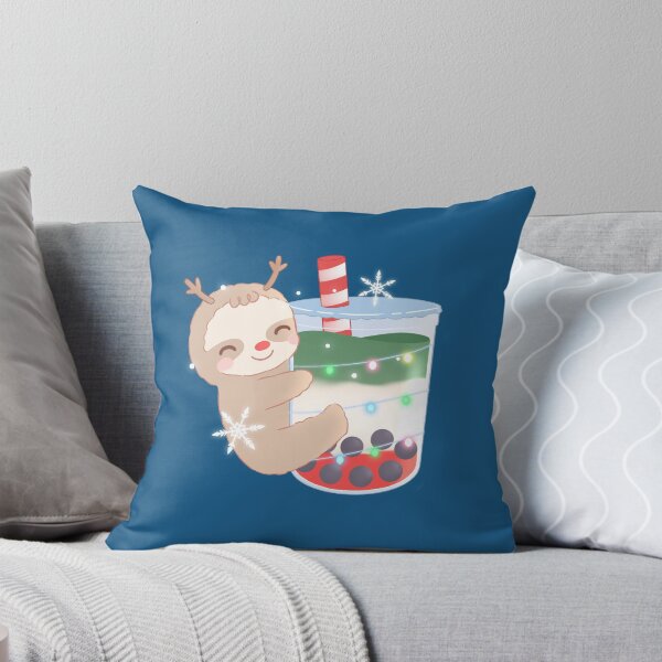 Item preview, Boba Sloth, Christmas/Winter Edition - Strawberry Matcha Latte designed and sold by BakaDreams.
