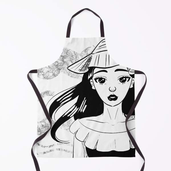 Item preview, Girl in a Hat Semi-Realistic Manga Style / Anime Style Portrait designed and sold by Taladesignlab.