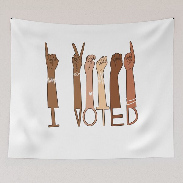 Item preview, I Voted Diverse Sign Language Design designed and sold by kawaiisplatter.