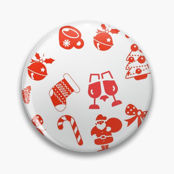 Artikelvorschau, Christmas snowflake,Jingle bells, Santa Claus, candy, tree, Red & white  entworfen und verkauft von Patternsonly.