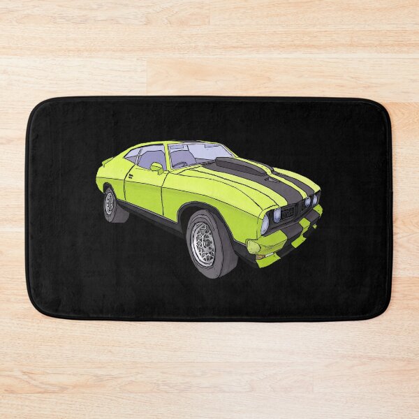 XB Gt Hardtop Ford Falcon - Green Bath Mat