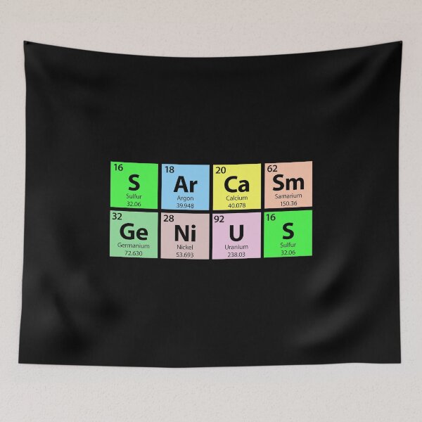 Item preview, Sarcasm Genius Periodic Table designed and sold by Gold Wings Tees.