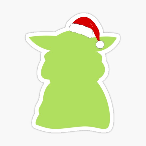  Star Wars Christmas Decorations - Yoda with Santa Claus Hat -  Jedi Holiday Vinyl Wall Decal for Home Decor and Parties : Handmade Products