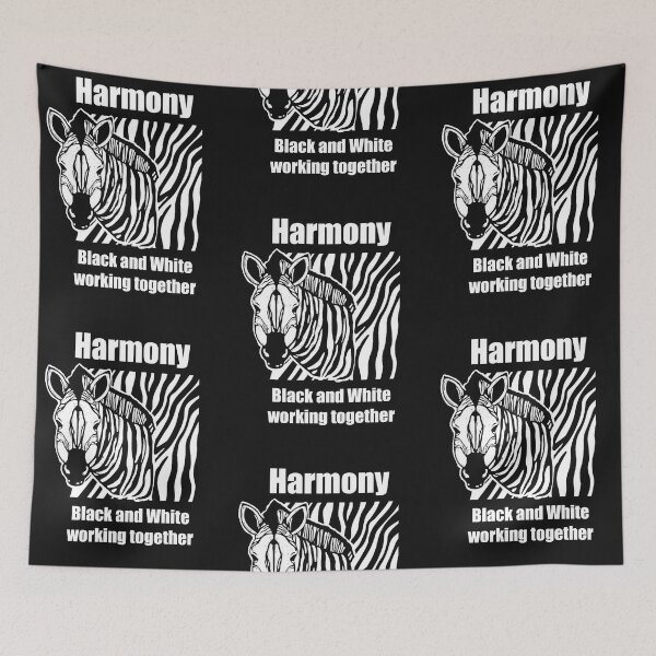 Item preview, Zebra Harmony - Black and White working together designed and sold by ROEfifty.