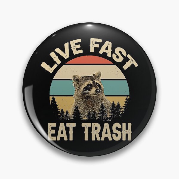Item preview, Live Fast Eat Trash Funny Raccoon T-Shirt designed and sold by nicenicenice9.
