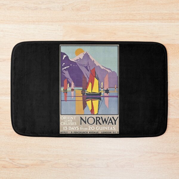 Item preview, retro classic Norway poster designed and sold by CorasPosters.