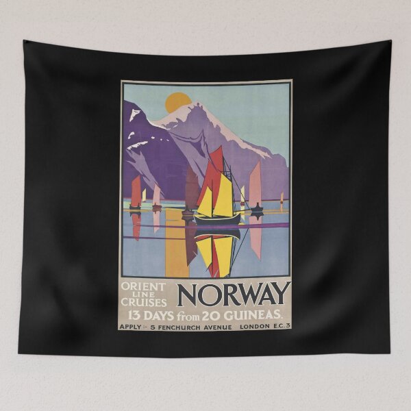 Item preview, retro classic Norway poster designed and sold by CorasPosters.