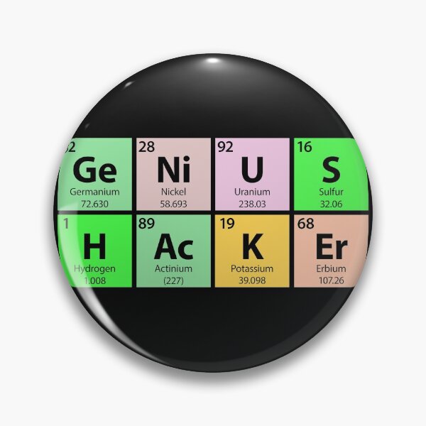 Item preview, Genius Hacker Periodic Table designed and sold by Gold Wings Tees.