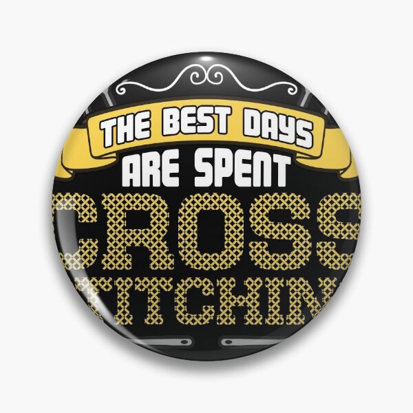 Item preview, The best days are spent Cross Stitching designed and sold by Gold Wings Tees.