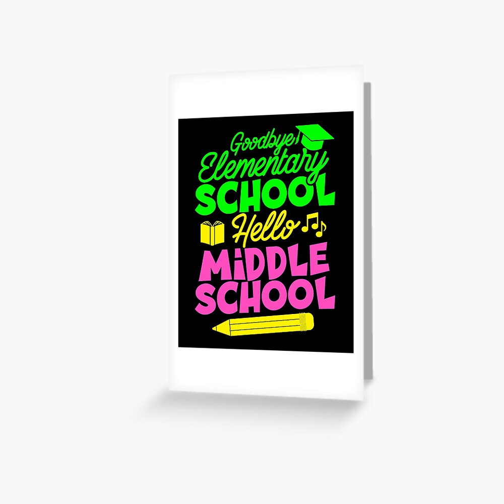 "Auf Wiedersehen Grundschule Hallo Mittelschule" Grußkarte von Eyes4