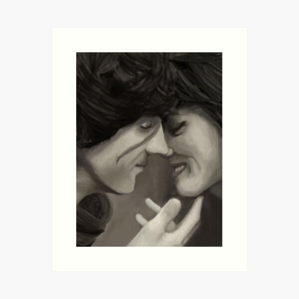 Vista previa del artículo con la obra «Casi un beso», diseñado y vendido por zoenazara.