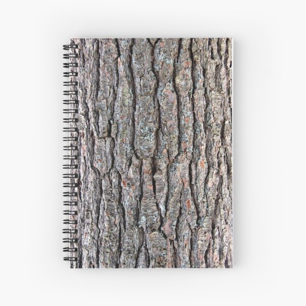 White Pine Tree Bark Spiral Notebook
