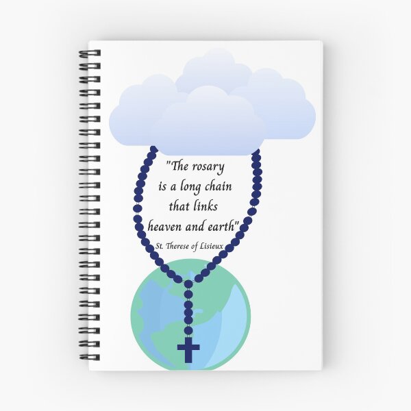 Item preview, The rosary is a long chain that links heaven and earth - St Therese of Lisieux  2 designed and sold by 21stCsaints.