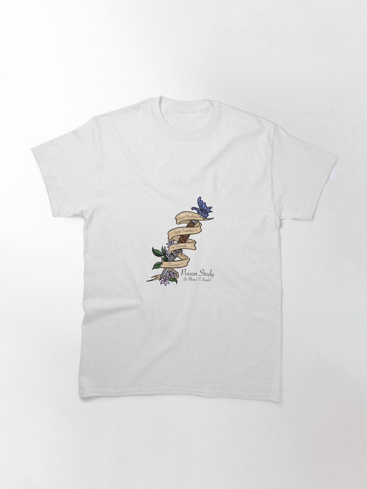 Thumbnail 3 of 7, Classic T-Shirt, Original Poison Study Switchblade Quote designed and sold by mariavsnyder.