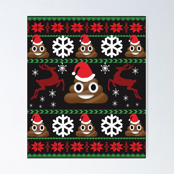 Christmas Poop Emoji Posters for Sale