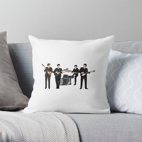 Beatle Vintage Line Up Throw Pillow