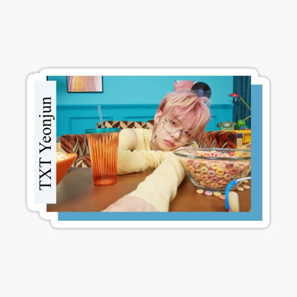 Artikel-Vorschau von TXT Blue Hour KPOP Aufkleber Yeonjun, designt und verkauft von purelyasiashop.