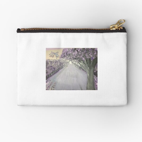 Purple Road Zipper Pouch