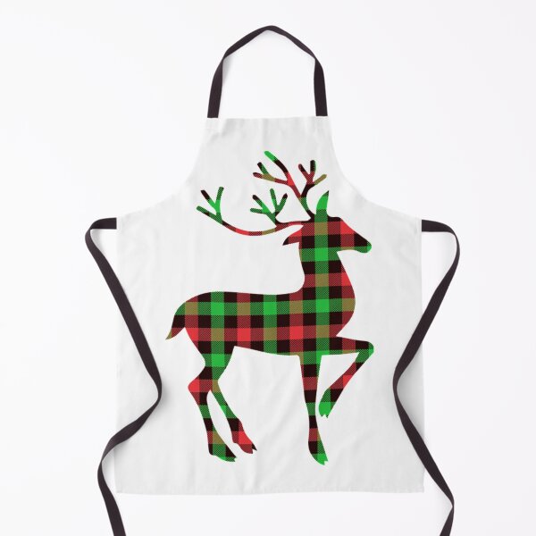 Item preview, Merry Christmas decorations-Christmas reindeer, red and green tartan reindeer designed and sold by Boss Bubble.