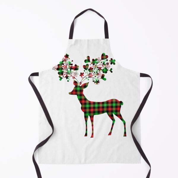Item preview, Merry Christmas decorations-Christmas reindeer, red and green tartan reindeer designed and sold by Boss Bubble.