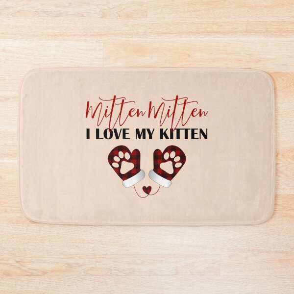 Item preview, Mitten Christmas for kitten lovers in buffalo plaid  designed and sold by anins-azuree.