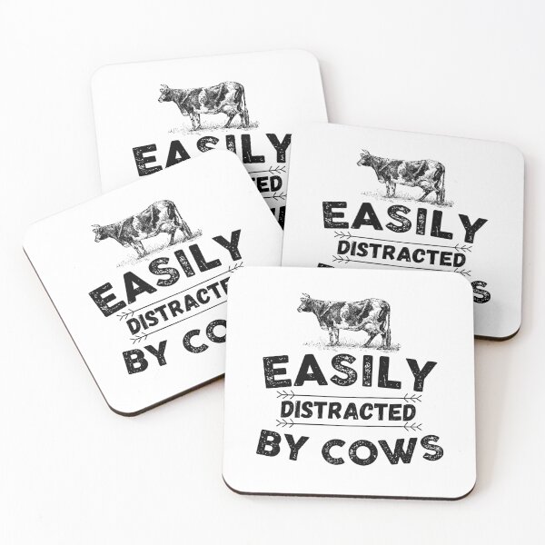 Item preview, Easily Distracted by Cows Vintage designed and sold by The Little Wood Cottage.